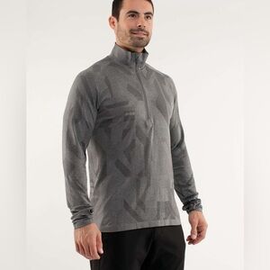 Lululemon Men’s Metal Vent Tech Zip *Camo Slate Light Dark Grey Sz S Gym Run